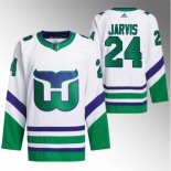 Men Carolina Hurricanes #24 Seth Jarvis White Stitched Jersey