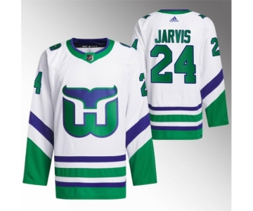 Men Carolina Hurricanes #24 Seth Jarvis White Stitched Jersey