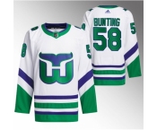 Men Carolina Hurricanes #58 Michael Bunting White Stitched Jersey