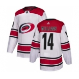 Men's Carolina Hurricanes #14 Justin Williams White Road Stitched Hockey Jersey