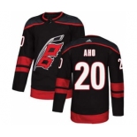 Men's Carolina Hurricanes #20 Sebastian Aho Black Alternate Stitched Hockey Jersey