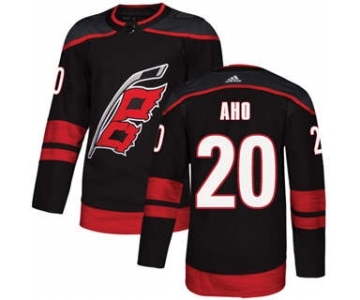 Men's Carolina Hurricanes #20 Sebastian Aho Black Alternate Stitched Hockey Jersey