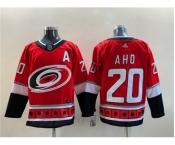 Men's Carolina Hurricanes #20 Sebastian Aho NEW Red Stitched Jersey