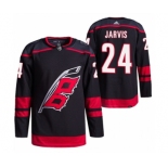 Men's Carolina Hurricanes #24 Seth Jarvis Black Stitched Jersey