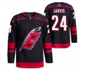 Men's Carolina Hurricanes #24 Seth Jarvis Black Stitched Jersey