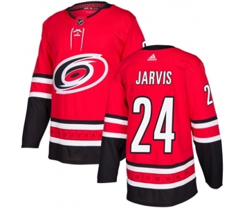 Men's Carolina Hurricanes #24 Seth Jarvis Red Stitched Jersey