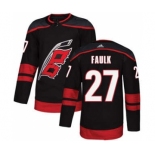 Men's Carolina Hurricanes #27 Justin Faulk Black Alternate Stitched Hockey Jersey