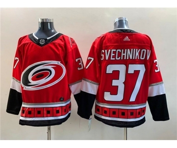 Men's Carolina Hurricanes #37 Andrei Svechnikov Red NEW Stitched Jersey