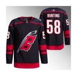 Men's Carolina Hurricanes #58 Michael Bunting Black Stitched Jersey