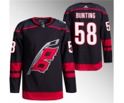 Men's Carolina Hurricanes #58 Michael Bunting Black Stitched Jersey