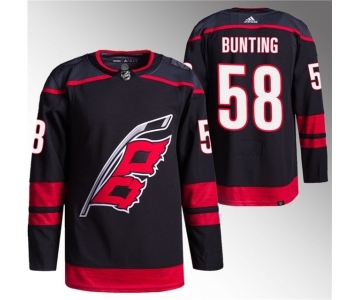 Men's Carolina Hurricanes #58 Michael Bunting Black Stitched Jersey