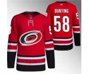 Men's Carolina Hurricanes #58 Michael Bunting Red Stitched Jersey