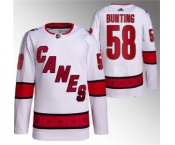 Men's Carolina Hurricanes #58 Michael Bunting White Stitched Jersey