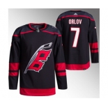 Men's Carolina Hurricanes #7 Dmitry Orlov Black Stitched Jersey