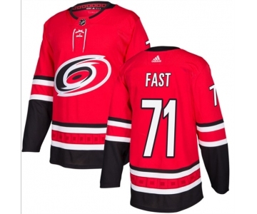 Men's Carolina Hurricanes #71 Jesper Fast Red Stitched Jersey