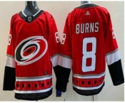 Men's Carolina Hurricanes #8 Brent Burns Red Authentic Jersey