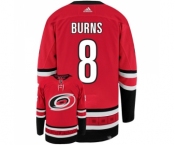 Men's Carolina Hurricanes #8 Brent Burns Red Stitched Jersey