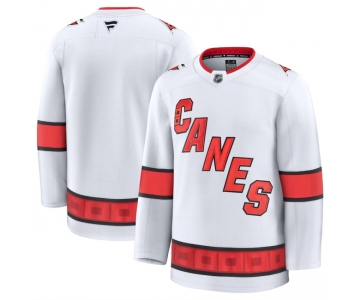 Men's Carolina Hurricanes Blank White 2024-25 Away Stitched Hockey Jersey