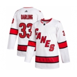 Men's Hurricanes #33 Scott Darling White Road Authentic Stitched Hockey Jersey