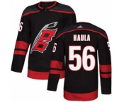 Men's Hurricanes #56 Erik Haula Black Alternate Authentic Stitched Hockey Jersey