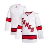 Men's Hurricanes Blank White Road Authentic Stitched Hockey Jersey