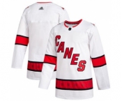 Men's Hurricanes Blank White Road Authentic Stitched Hockey Jersey