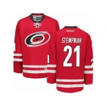 Men's Reebok Carolina Hurricanes #21 Lee Stempniak Authentic Red Home NHL Jersey