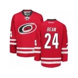 Men's Reebok Carolina Hurricanes #24 Jake Bean Authentic Red Home NHL Jersey