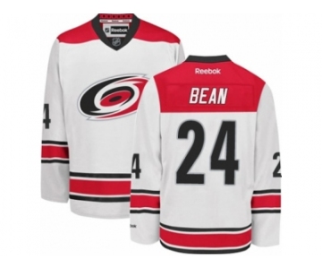 Men's Reebok Carolina Hurricanes #24 Jake Bean Authentic White Away NHL Jersey