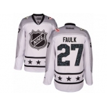 Men's Reebok Carolina Hurricanes #27 Justin Faulk Authentic White Metropolitan Division 2017 All-Star NHL Jersey