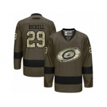 Men's Reebok Carolina Hurricanes #29 Bryan Bickell Authentic Green Salute to Service NHL Jersey