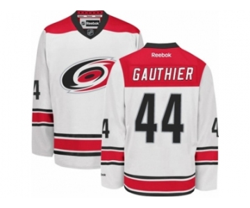 Men's Reebok Carolina Hurricanes #44 Julien Gauthier Authentic White Away NHL Jersey