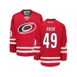 Men's Reebok Carolina Hurricanes #49 Victor Rask Authentic Red Home NHL Jersey