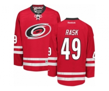 Men's Reebok Carolina Hurricanes #49 Victor Rask Authentic Red Home NHL Jersey