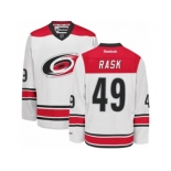 Men's Reebok Carolina Hurricanes #49 Victor Rask Authentic White Away NHL Jersey