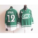 nhl jerseys carolina hurricanes #12 staal green