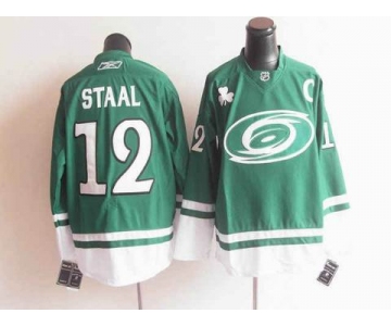 nhl jerseys carolina hurricanes #12 staal green