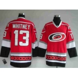 nhl jerseys carolina hurricanes whitney 13# red