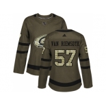 Women Adidas Carolina Hurricanes #57 Trevor Van Riemsdyk Green Salute to Service Stitched NHL Jersey