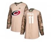 Youth Adidas Carolina Hurricanes #11 Jordan Staal Camo Authentic 2017 Veterans Day Stitched NHL Jersey