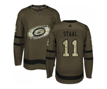 Youth Adidas Carolina Hurricanes #11 Jordan Staal Green Salute to Service Stitched NHL Jersey