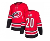 Youth Adidas Carolina Hurricanes #20 Sebastian Aho Red Home Authentic Stitched NHL Jersey