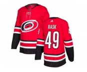 Youth Adidas Carolina Hurricanes #49 Victor Rask Red Home Authentic Stitched NHL Jerse