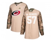 Youth Adidas Carolina Hurricanes #57 Trevor Van Riemsdyk Camo Authentic 2017 Veterans Day Stitched NHL Jersey