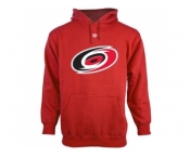 Carolina Hurricanes Red Old Time Hockey Big Logo with Crest Pullover Hoodie