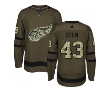 Adidas Detroit Red Wings #43 Darren Helm Green Salute to Service Stitched NHL Jersey