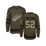 Adidas Detroit Red Wings #52 Jonathan Ericsson Green Salute to Service Stitched NHL Jersey