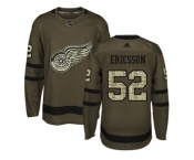 Adidas Detroit Red Wings #52 Jonathan Ericsson Green Salute to Service Stitched NHL Jersey