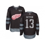 Detroit Red Wings #13 Pavel Datsyuk Black 1917-2017 100th Anniversary Stitched NHL Jersey