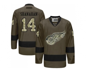 Detroit Red Wings #14 Brendan Shanahan Green Salute to Service Stitched NHL Jersey